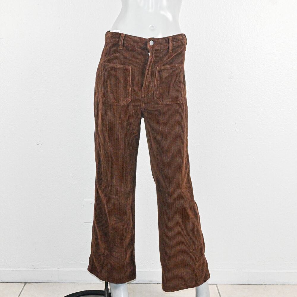 Reformation Alyssa High Rise Wide Leg Corduroy Pants Brown sz 29 - Picture 2 of 10